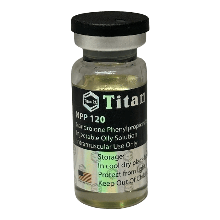 Buy NPP 120mg/ml online from Titan Rx – front view – discreet delivery across UK and EU